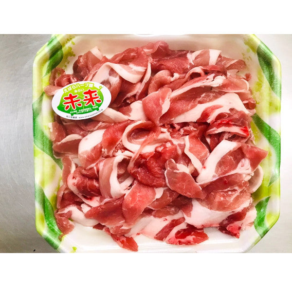 IOB 江原ハーブ豚 豚肉 小間切れ 300g以上 【火曜発送限定】
