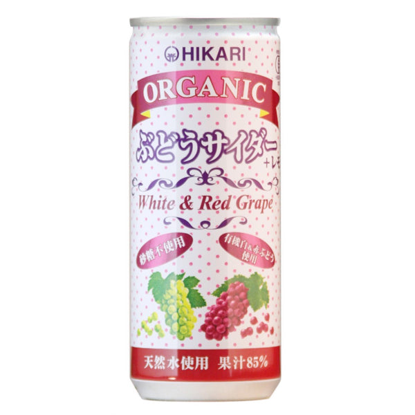 光 オーガニックぶどうサイダー+レモン 250ml|3725713