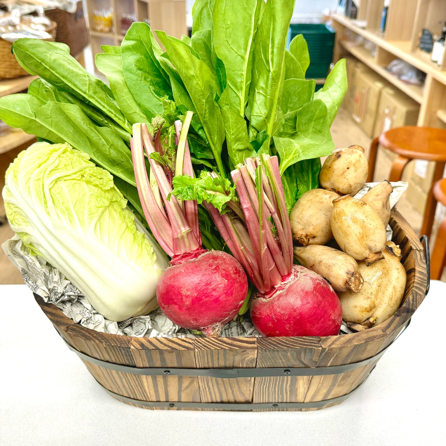 旬の新鮮オーガニック野菜のセット5品