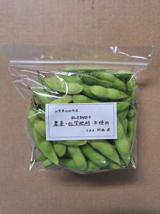 野瀬さんの枝豆 200gP 農薬､化学肥料ゼロ（山梨県）野瀬建