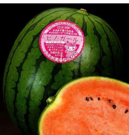 すいか）【夏の贈り物2026】徳島の小玉すいか(ピノガール)1玉2.5～3kg前後　無農薬・無化学肥料(有機許容農薬も不使用)