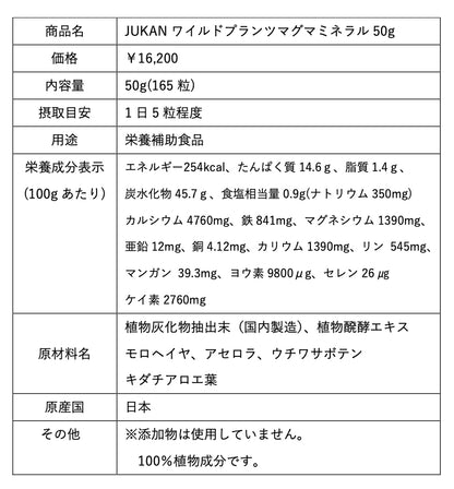 JUKAN ワイルドプランツマグマミネラル 50g