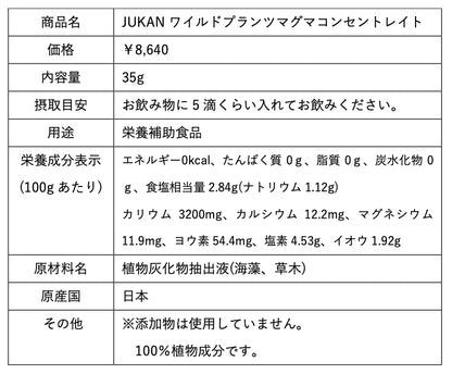 JUKAN ワイルドプランツマグマコンセントレイト 35g