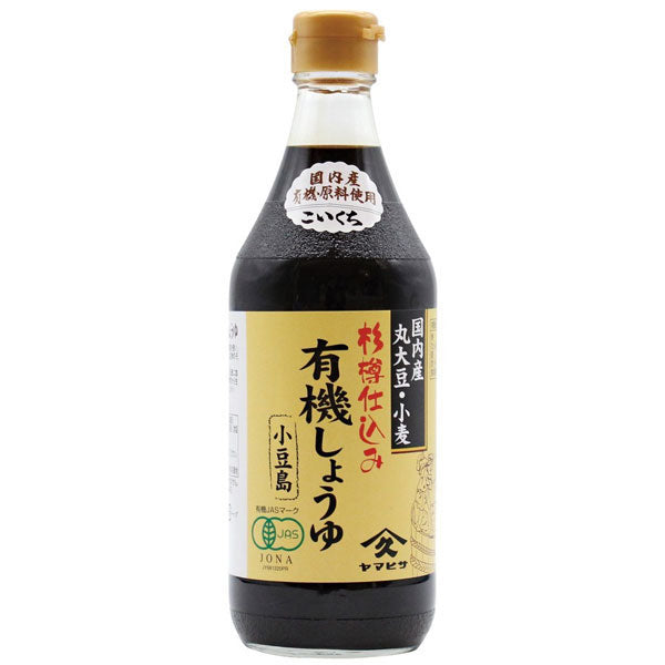 【小豆島】杉樽仕込み・有機しょうゆ 500ml